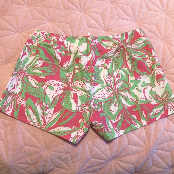 Lily Pulitzer pink and green shorts - Picture 2 of 3